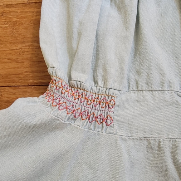 ME TOO Light Denim Wash A-line Skater Dress Size 5 Girls - Picture 6 of 11